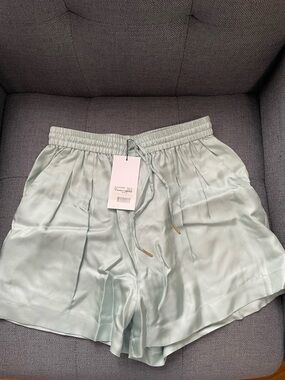 Silk Laundry Mist Twill Slouch Shorts